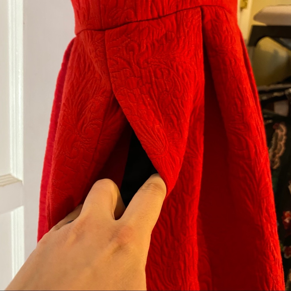Moulinette Soeurs Red Cocktail Dress sz 4 NWOT - Picture 3 of 15
